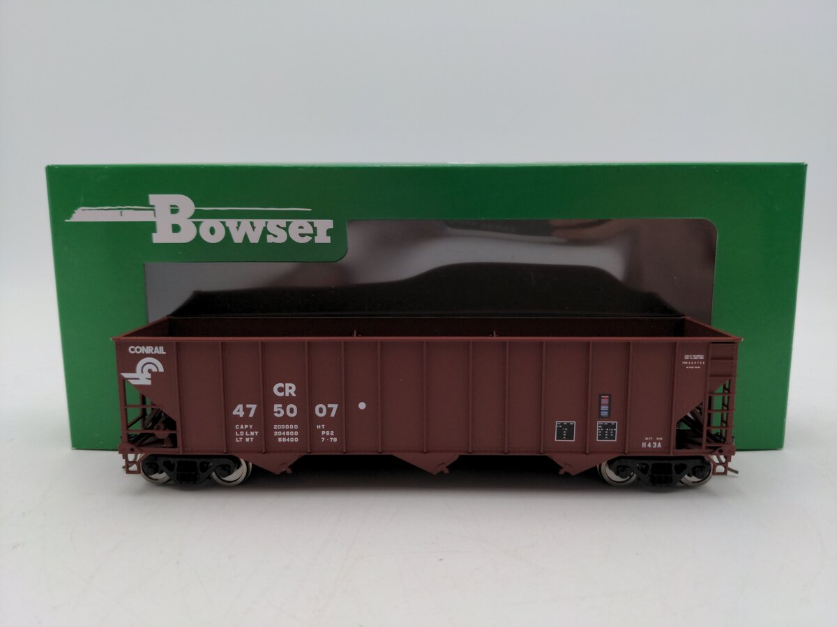 Bowser 43198 HO Conrail Executive Line 100-Ton 3-Bay Hopper Ready to Run #475007