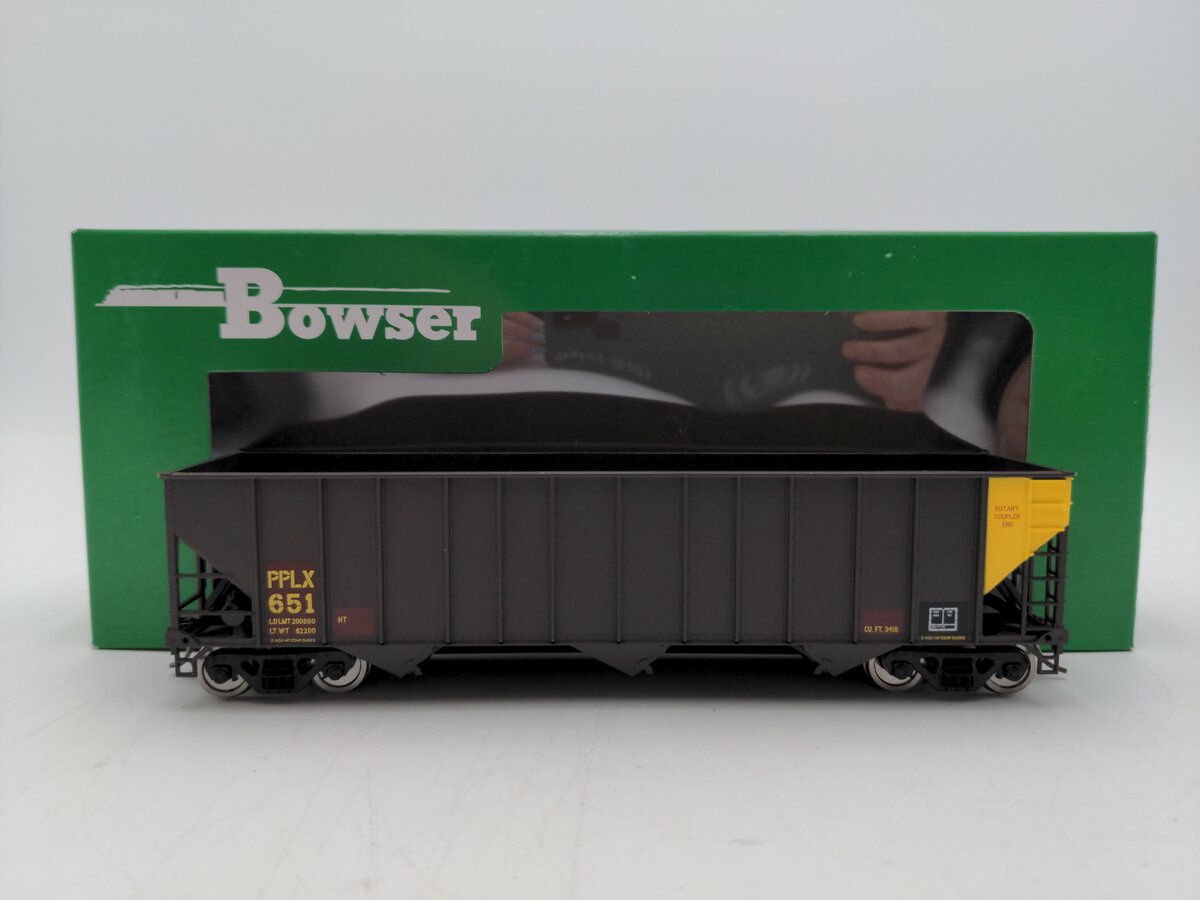 Bowser 43225 HO PPLX Executive Line 100-Ton 3-Bay Hopper Ready to Run #651
