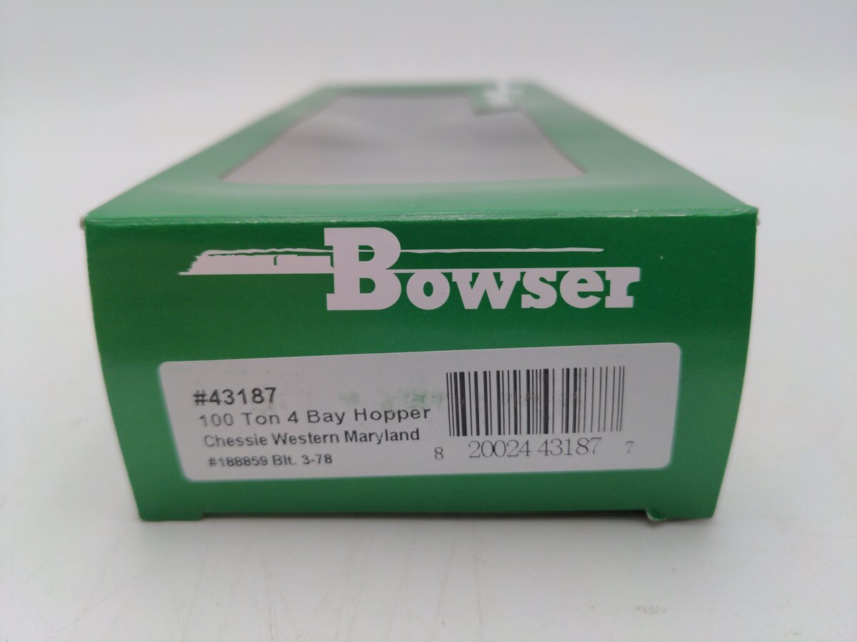 Bowser 43187 HO Chessie System 100-Ton 3-Bay Hopper Ready to Run WM #188859