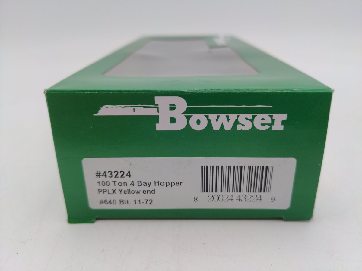 Bowser 43224 HO PPLX Executive Line 100-Ton 3-Bay Hopper Ready to Run #640