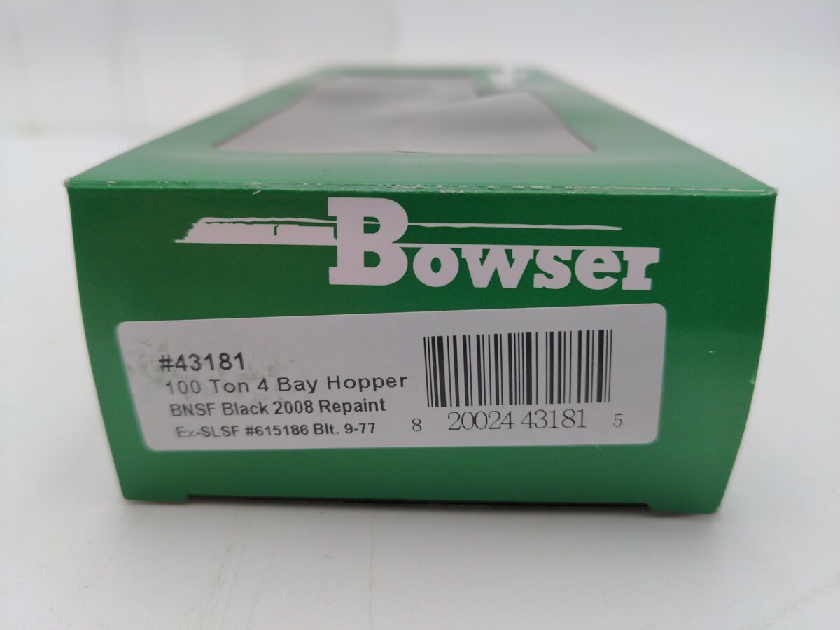 Bowser 43181 HO BNSF Railway Executive Line 100-Ton 3-Bay Hopper RTR #615186