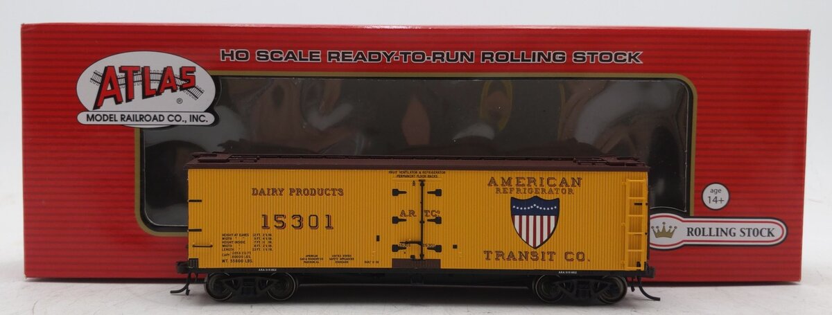 Atlas 20002714 HO American Refrigerator Transit Co. Wood Sided Reefer Car #15301