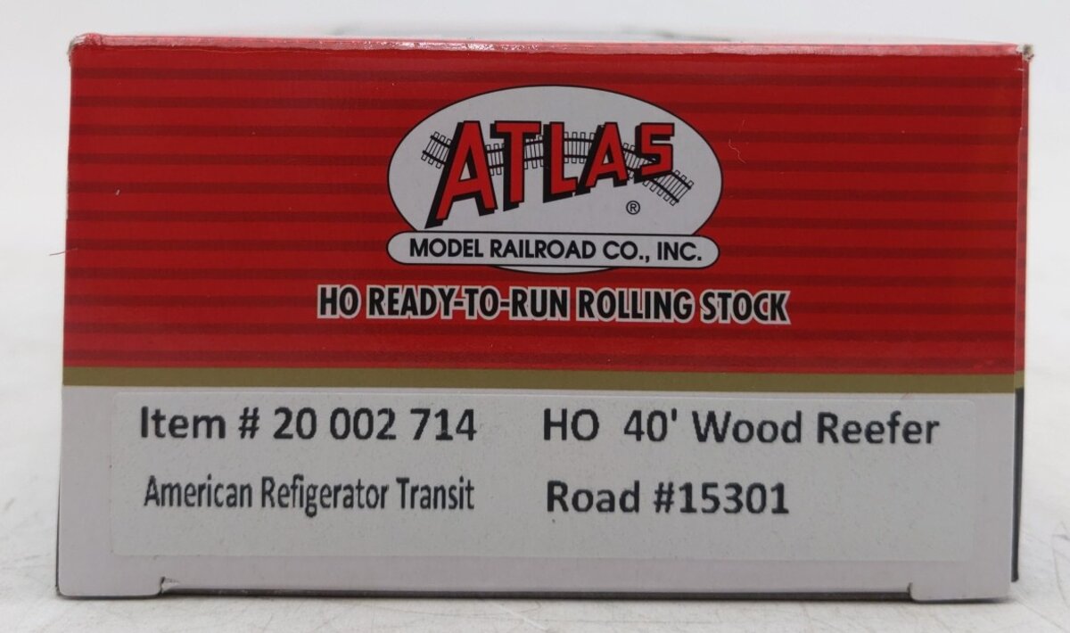 Atlas 20002714 HO American Refrigerator Transit Co. Wood Sided Reefer Car #15301