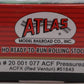 Atlas 20001077 HO Red Venturi ACF 4-Bay Centerflow Covered Hopper #51643