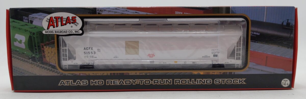 Atlas 20001055 HO ACFX ACF Pressureaide Covered Hopper #51553