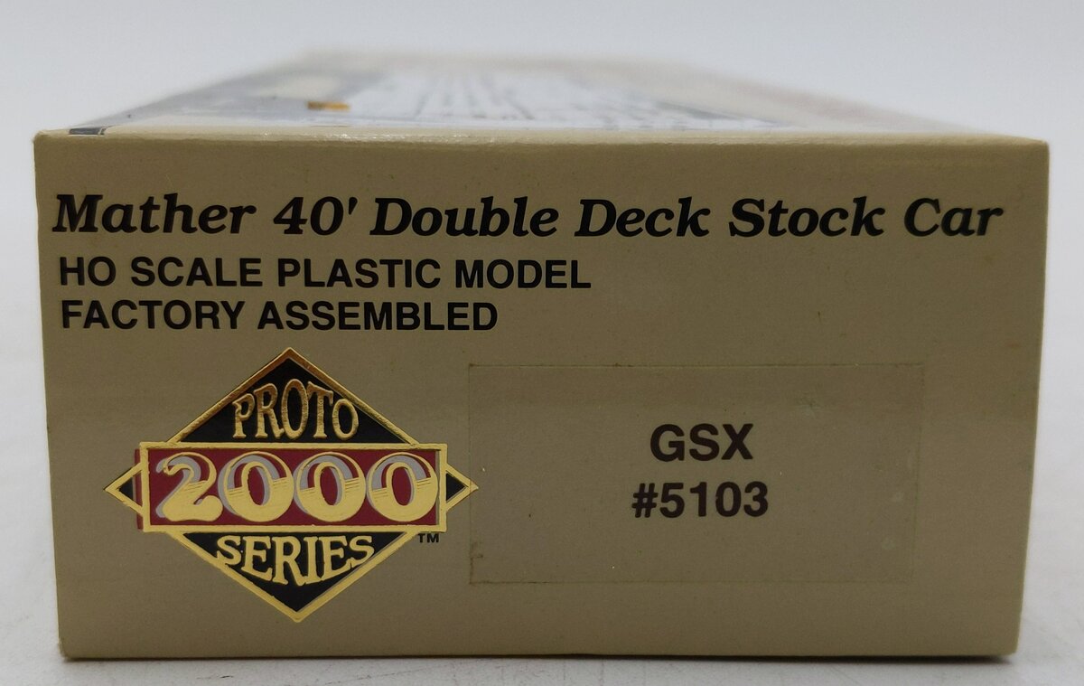 Proto 2000 5103 HO GSX Mather 40' Double Deck Stock Car #5103 LN/Box