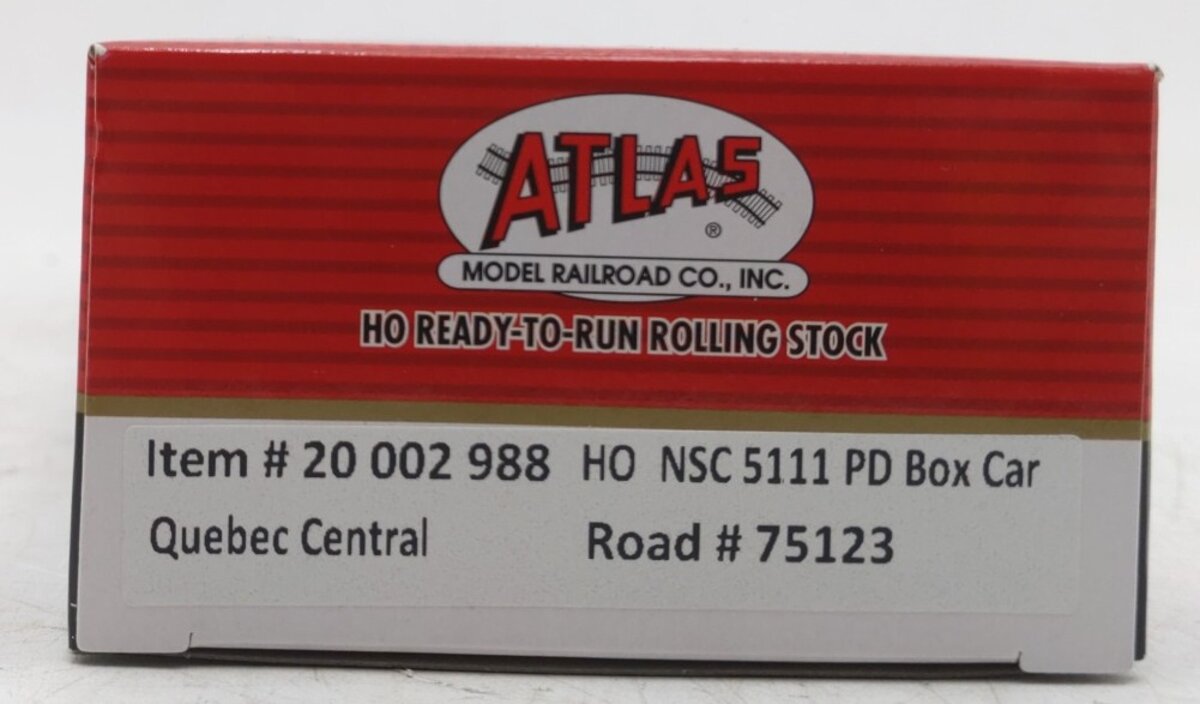 Atlas 20002988 Ho Scale Quebec Central NSC 5111 PD Box Car #75123