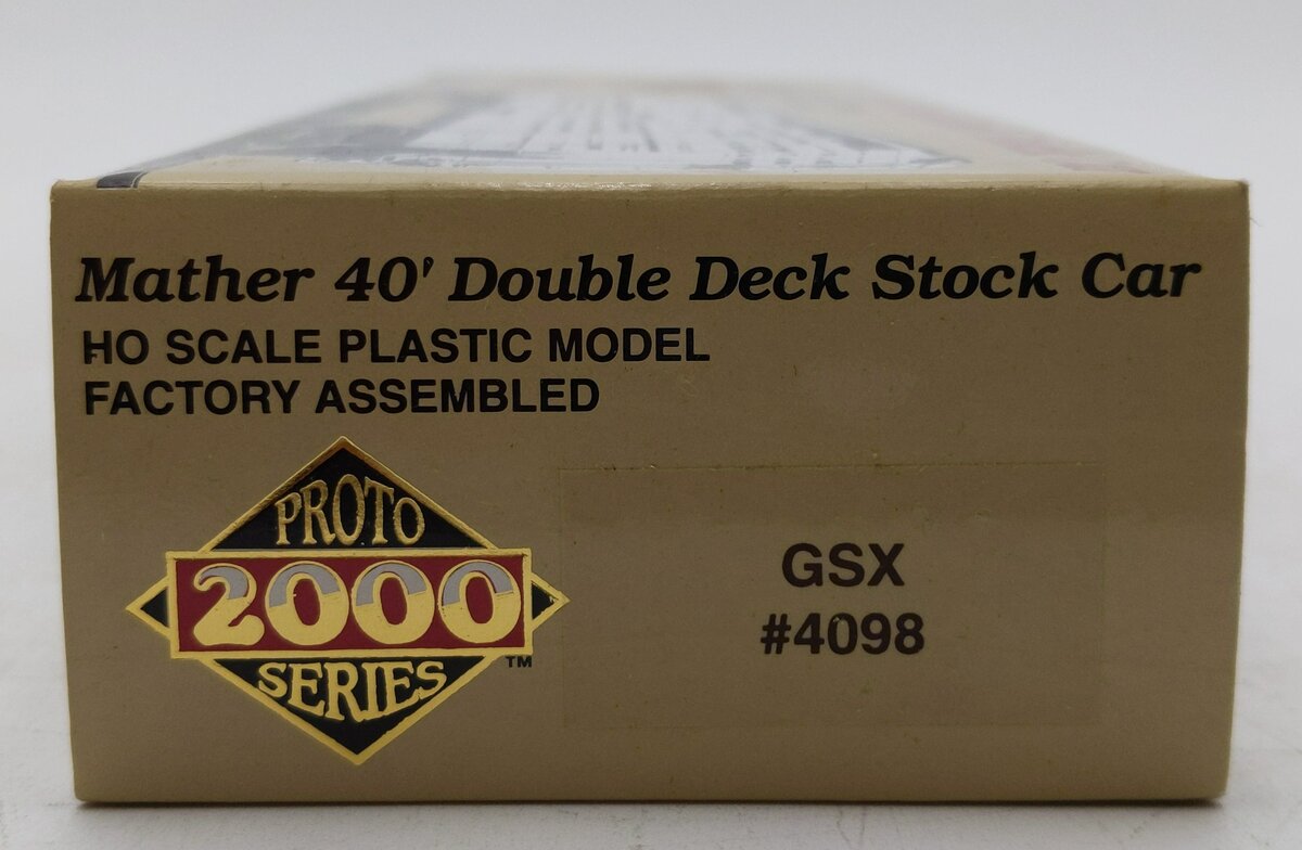 Proto 2000 4098 HO GSX Mather 40' Double Deck Stock Car #4098 LN/Box