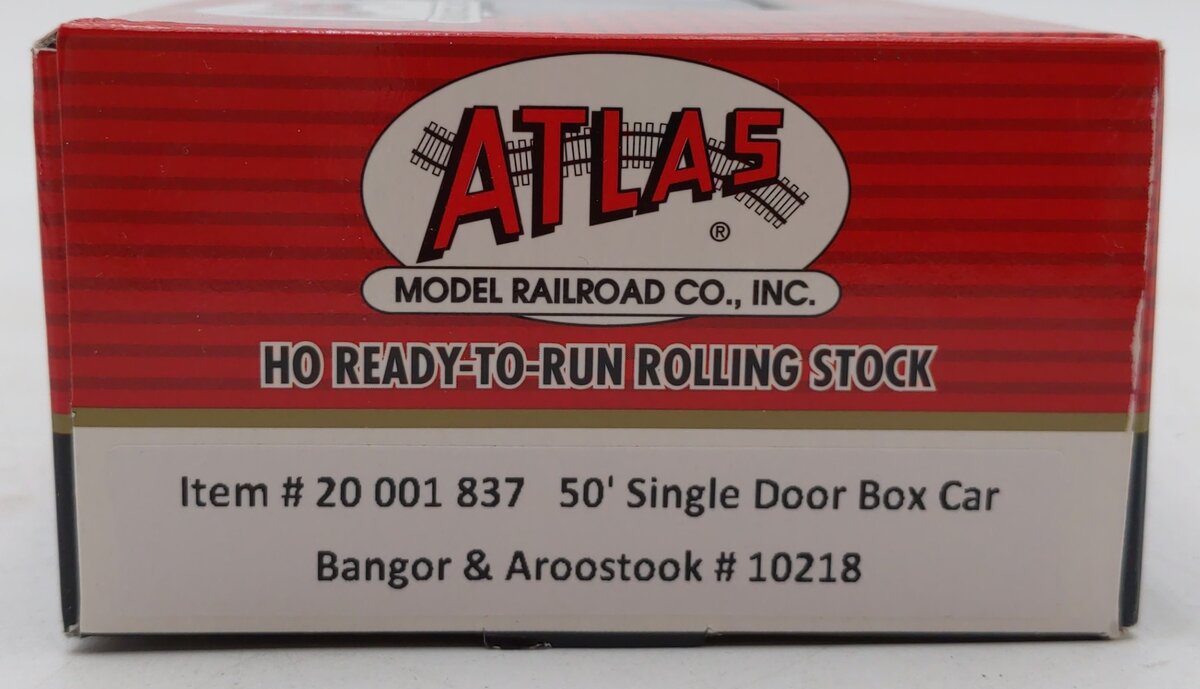 Atlas 20001837 HO Scale B&A 50' Single Door Boxcar #10218