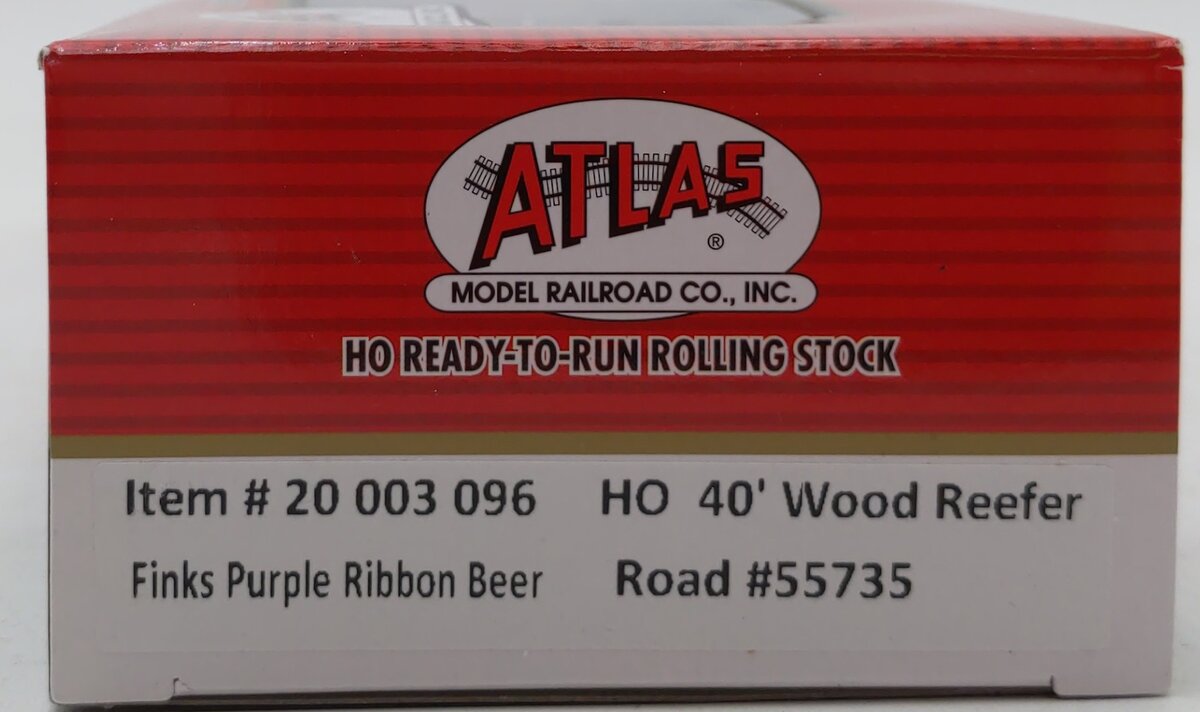 Atlas 20003096 HO Finks Purple Ribbon Beer 40' Wood Reefer #55735