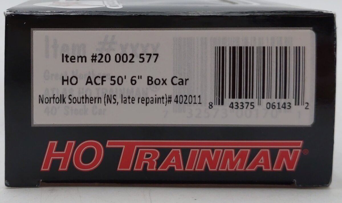 Atlas 20002577 HO Scale Norfolk Southern Trainman 50'6