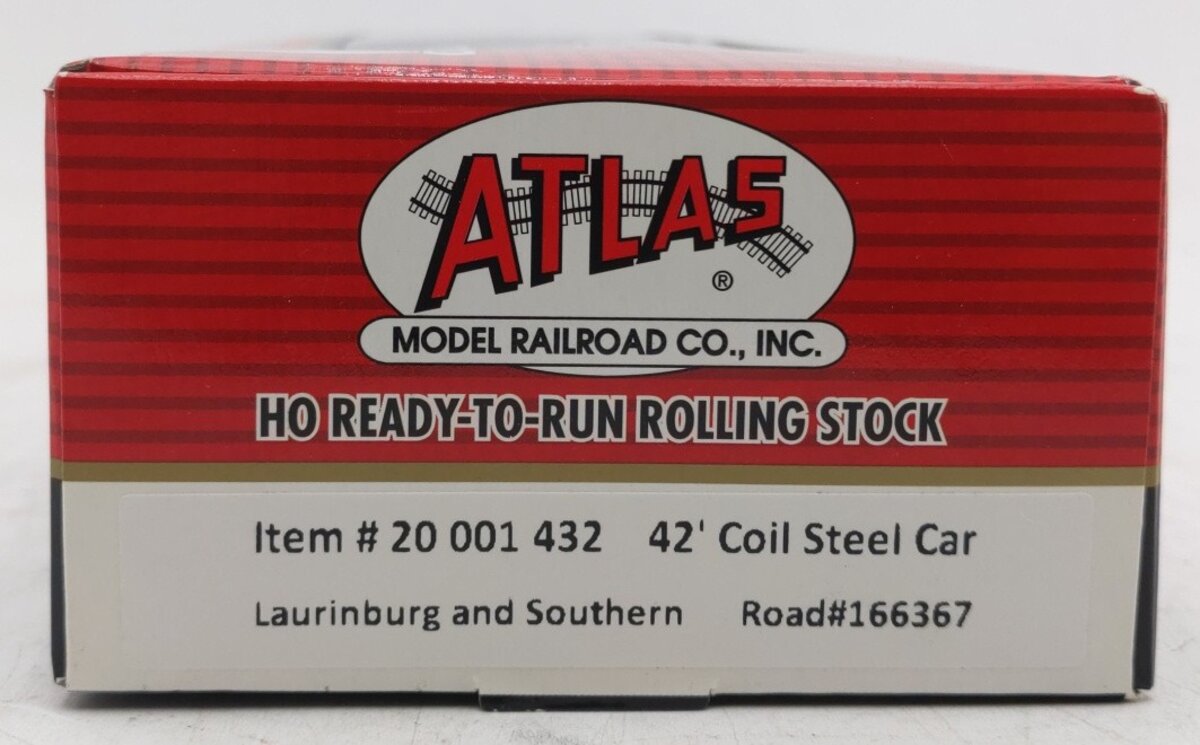Atlas 20001432 HO Scale LRS 40' Coil Steel Car #166367 LN/Box