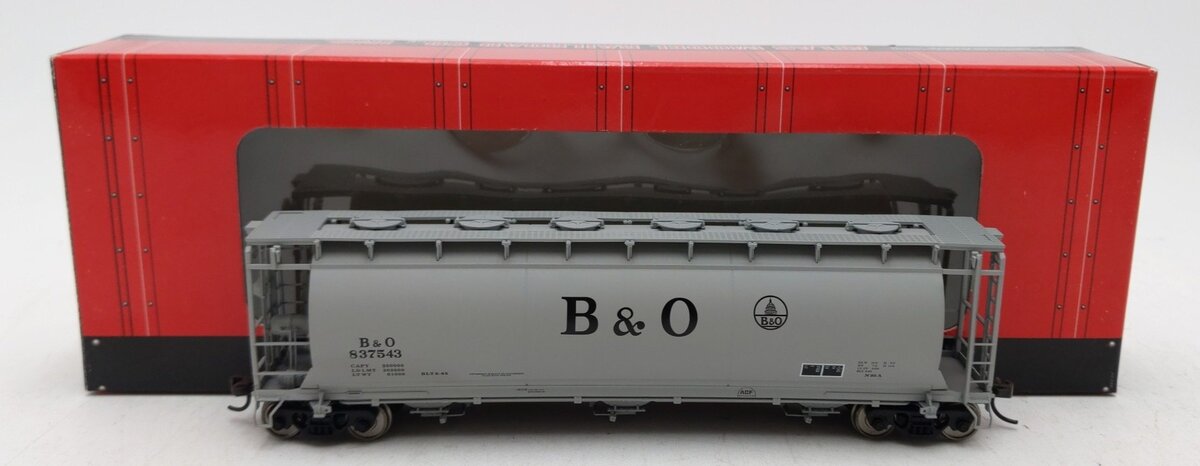 Atlas 1931-4 HO Baltimore & Ohio 3-Bay Cylindrical Hopper #837543 LN/Box