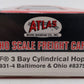 Atlas 1931-4 HO Baltimore & Ohio 3-Bay Cylindrical Hopper #837543 LN/Box