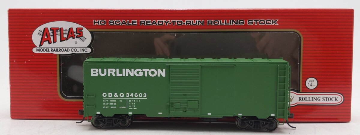 Atlas 20002437 HO Burlington Northern 40' Postwar Boxcar #34603