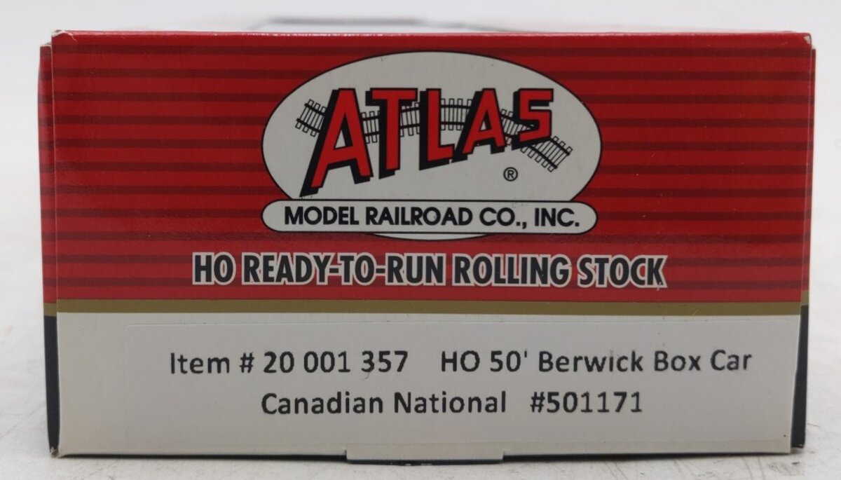 Atlas 20001357 HO Canadian National 50' Berwick Box Car #501171