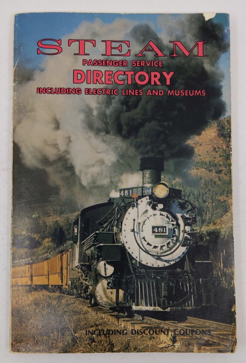 1982 Steam Passenger Service Directory Paperback Book VG