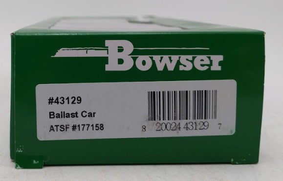 Bowser 43129 HO Atchison Topeka Santa Fe RTR 70-Ton 2-Bay Ballast Hopper #177158