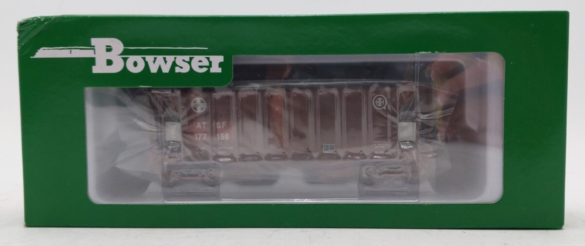 Bowser 43129 HO Atchison Topeka Santa Fe RTR 70-Ton 2-Bay Ballast Hopper #177158