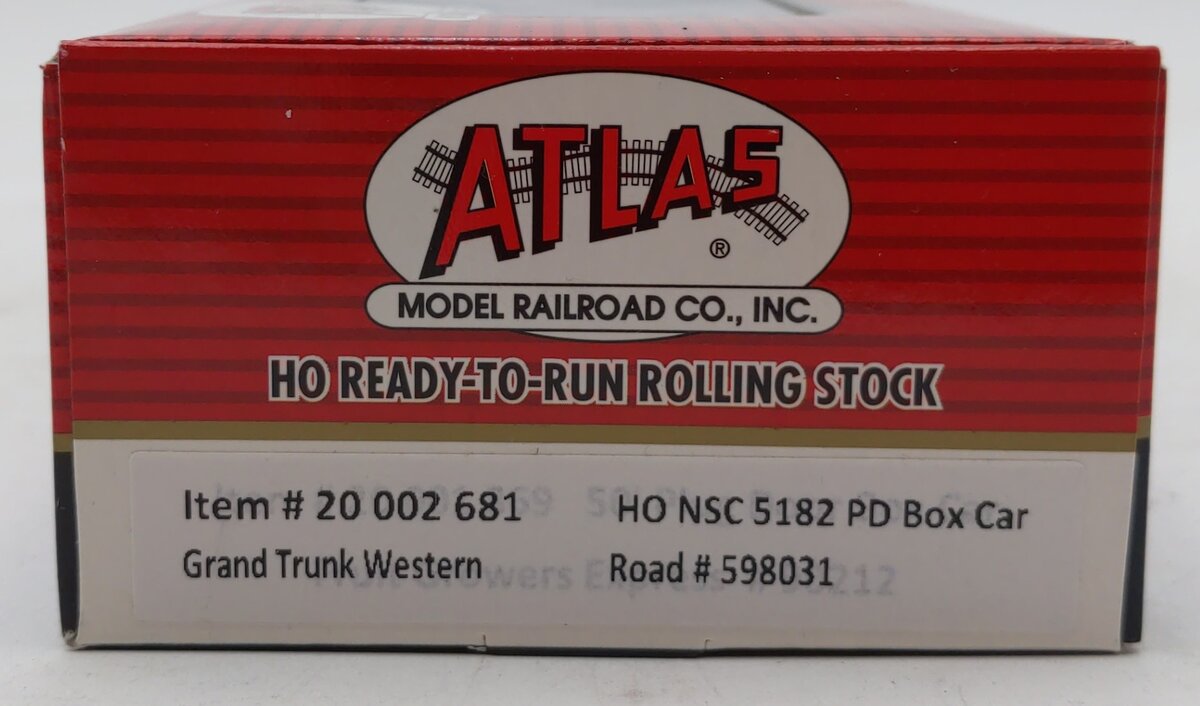 Atlas 20002681 HO Scale Grand Trunk Western 50' Boxcar #598031