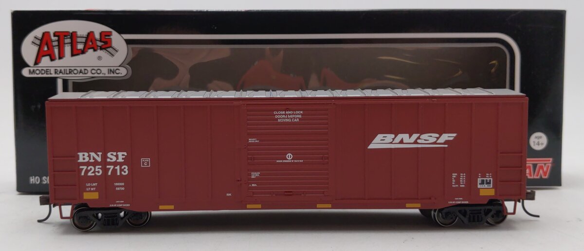 Atlas 20002574 HO Scale Burlington Northern Santa Fe 50' 6" ACF Box Car #725713