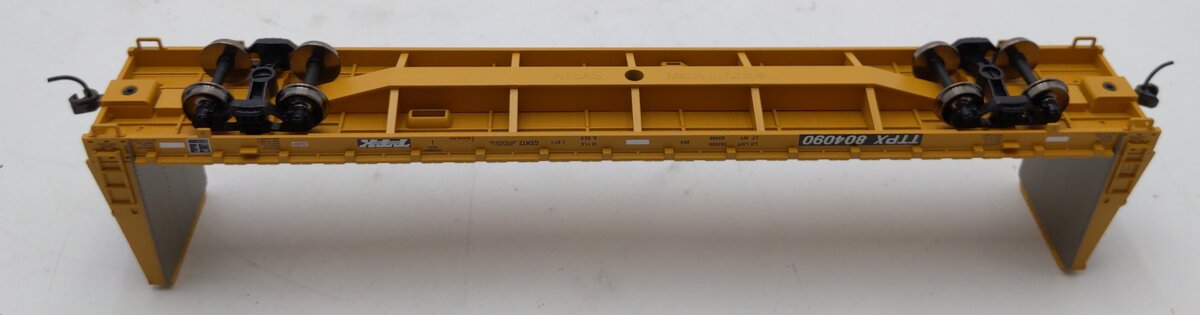 Atlas 20000859 HO Scale Trainman TTX Corporation Bulkhead Flat Car #804090