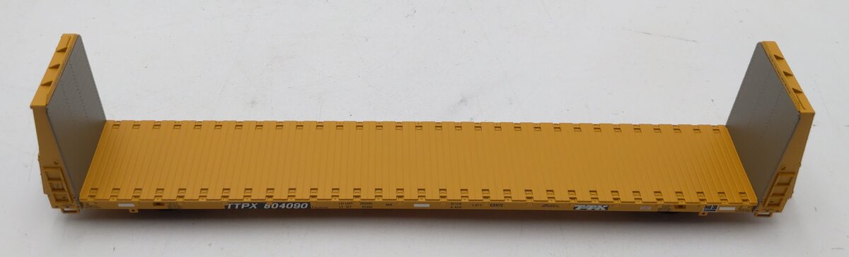 Atlas 20000859 HO Scale Trainman TTX Corporation Bulkhead Flat Car #804090