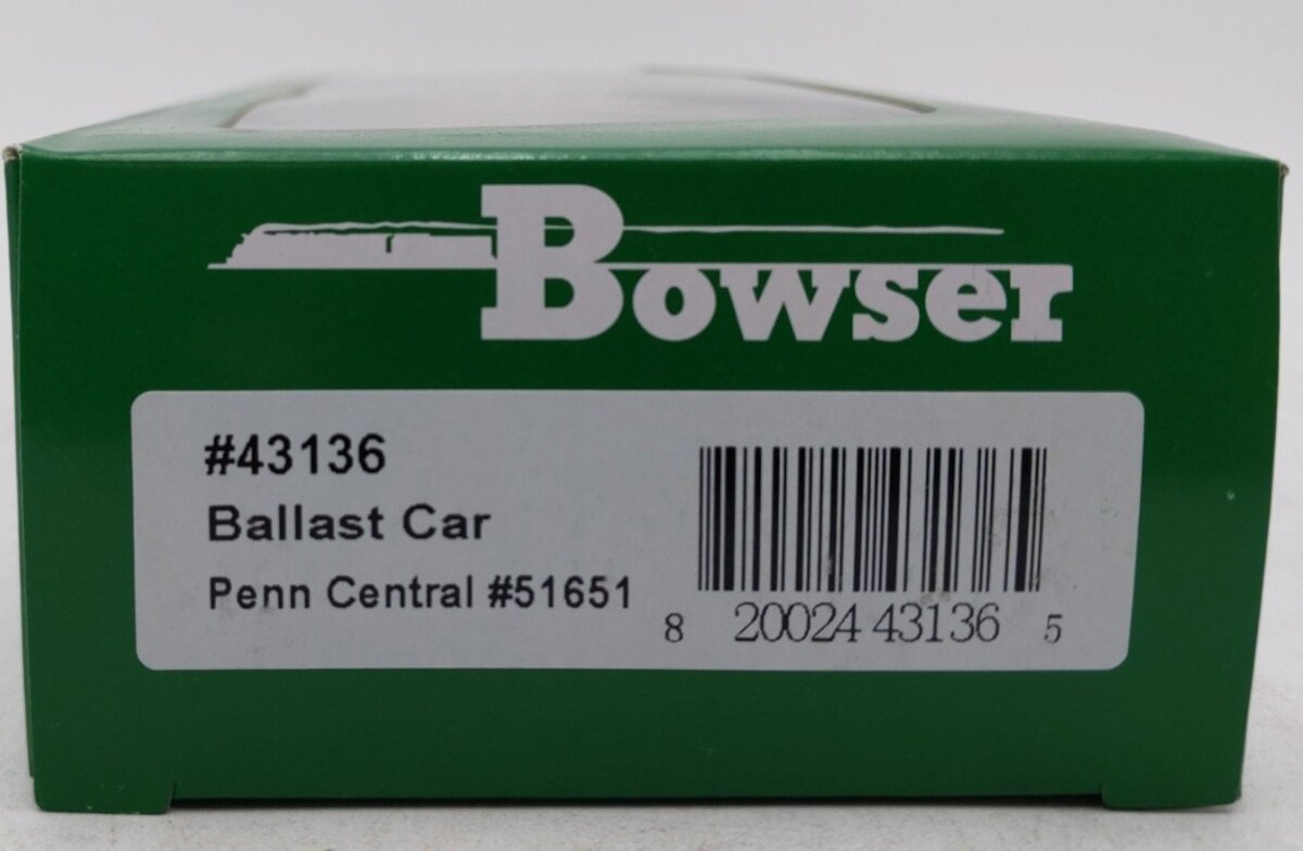 Bowser 43136 HO Penn Central RTR 70-Ton 2-Bay Ballast Hopper #51651