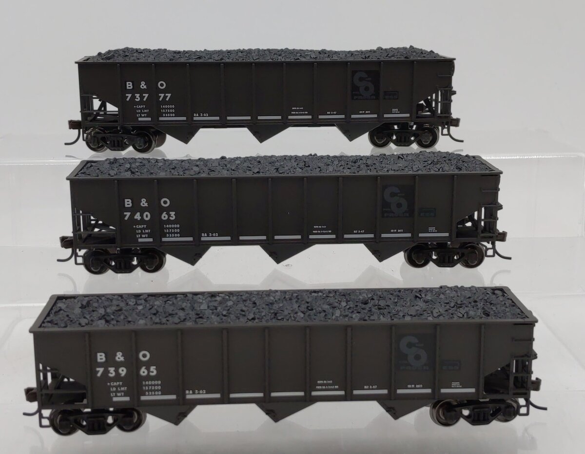 Atlas 20001250 HO Scale Baltimore & Ohio TM AAR 70-Ton 3B Hopper (3-Pack)