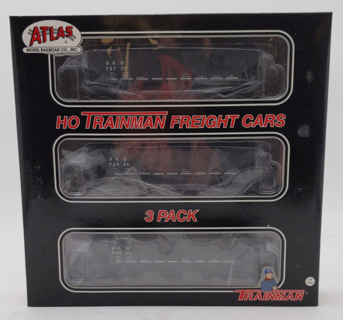 Atlas 20001250 HO Scale Baltimore & Ohio TM AAR 70-Ton 3B Hopper (3-Pack)
