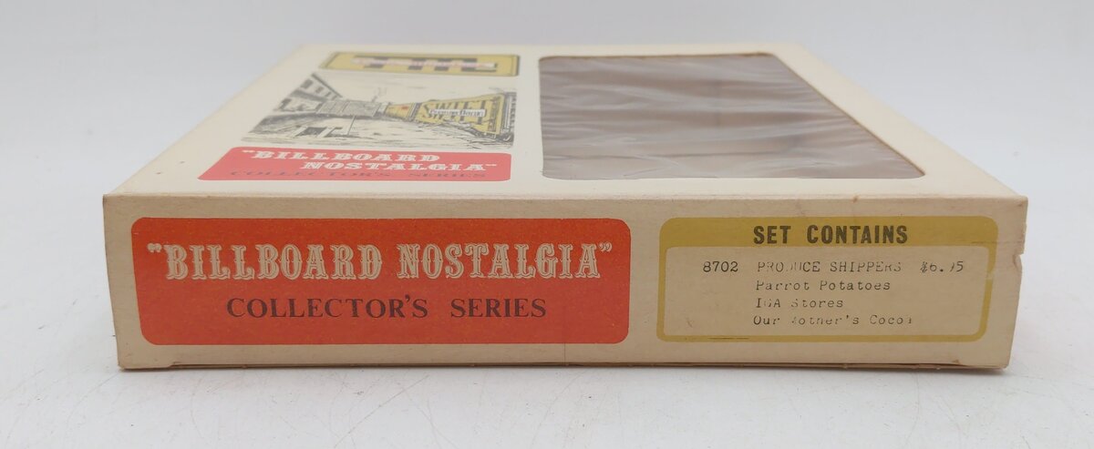 Train Miniature 8702 HO Scale Billboard Nostalgia Frieght Cars (Set of 3) EX/Box
