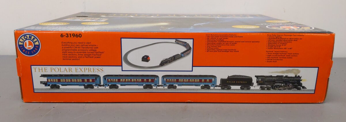 Lionel 6-31960 O Gauge The Polar Express Steam Locomotive Set (No Bell/Track) EX/Box