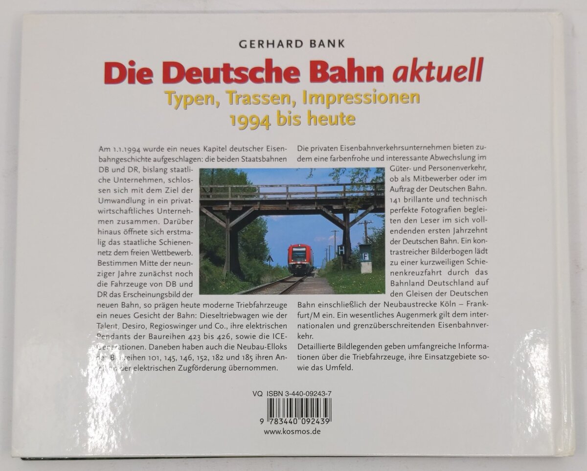 Die Deutsche Bahn aktuell Hardcover Book By Gerhard Bank EX
