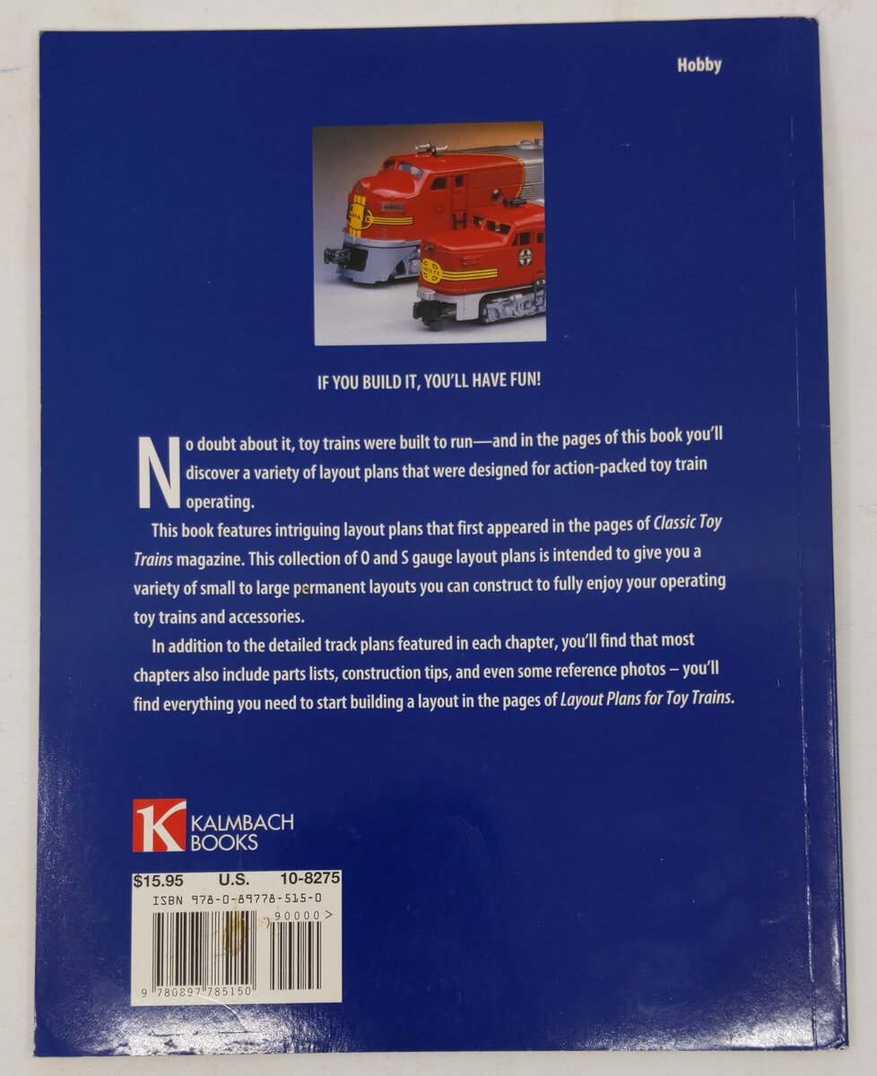 Layout Plans for Toy Trains Paperback Book By Kent Johnson VG