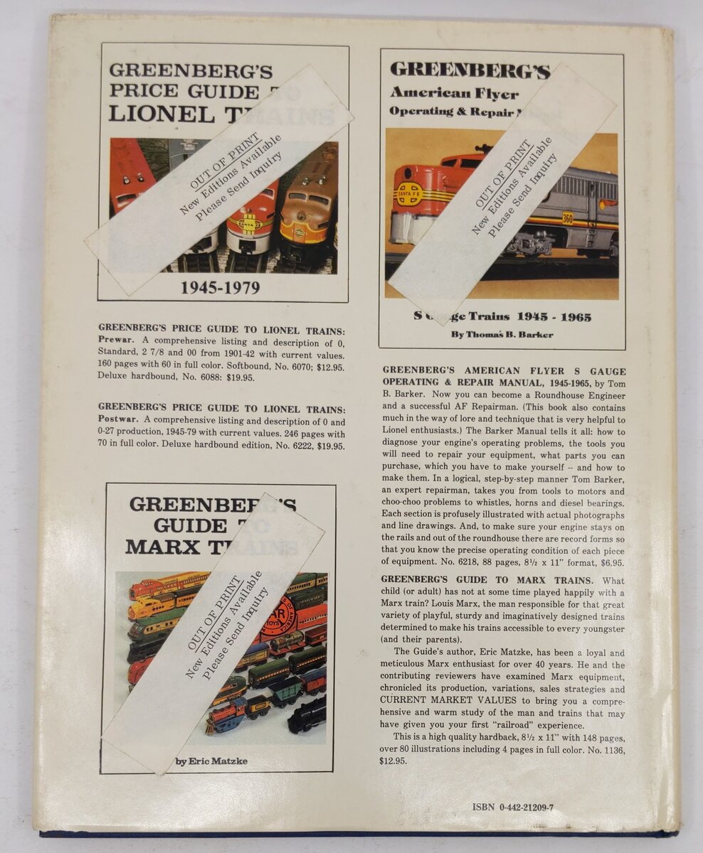 Greenberg's price guide, American Flyer S Gauge Hardcover Book By Paul G. Yorkis VG