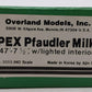 Overland 3055 BRASS HO HP Hood GPEX Pfaudler Milk Car w/Lighted Int-Unpainted EX/Box