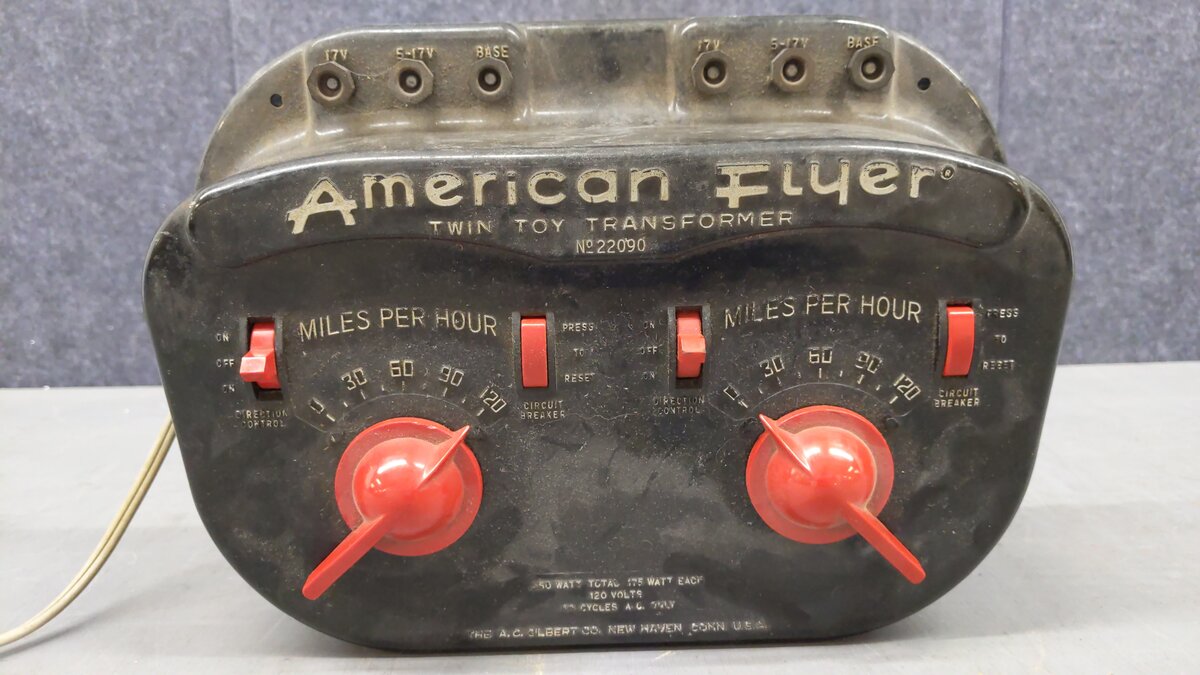 American Flyer 22090 Vintage S 350 Watt Dual Control Transformer VG