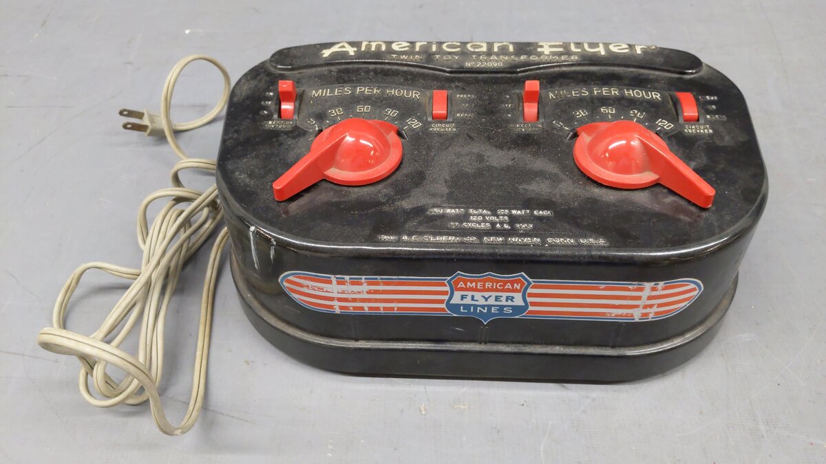 American Flyer 22090 Vintage S 350 Watt Dual Control Transformer VG