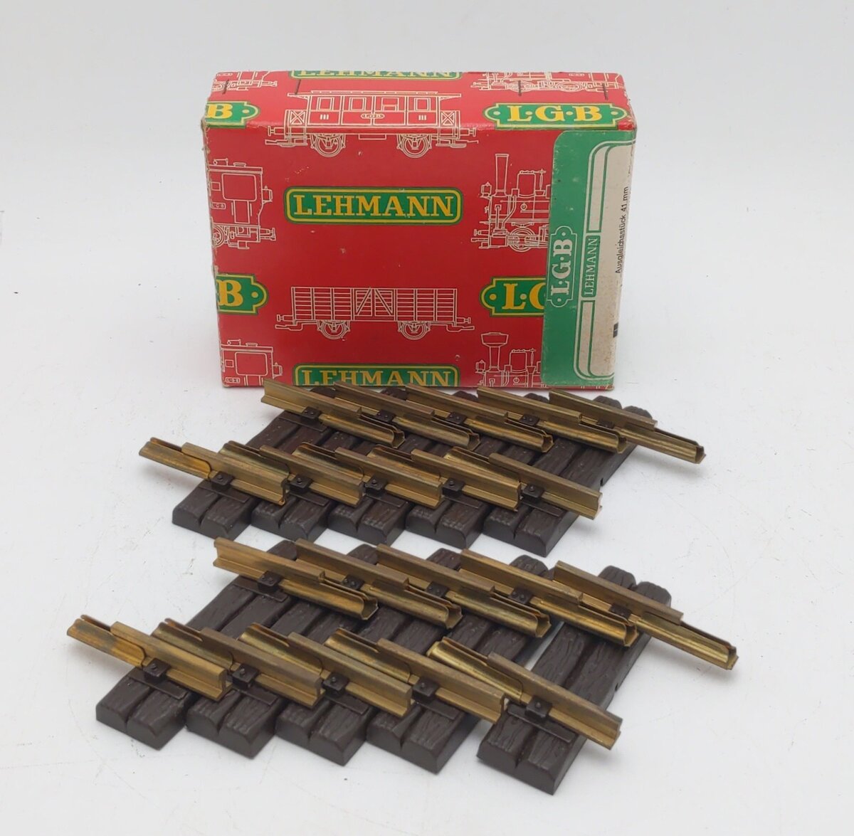 LGB ARMY TK初期 LGB 10040 41mm Short Straight Track Section (10) EX/Box – Trainz