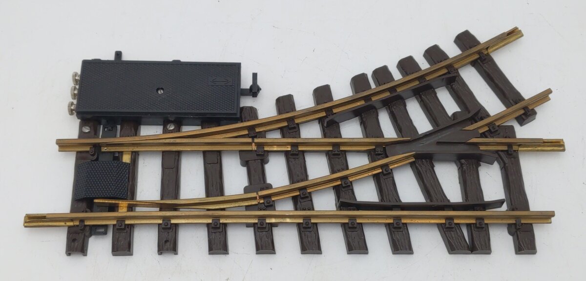 LGB 1215 G Scale Brass Left Hand Electric Switch/Turnout EX/Box