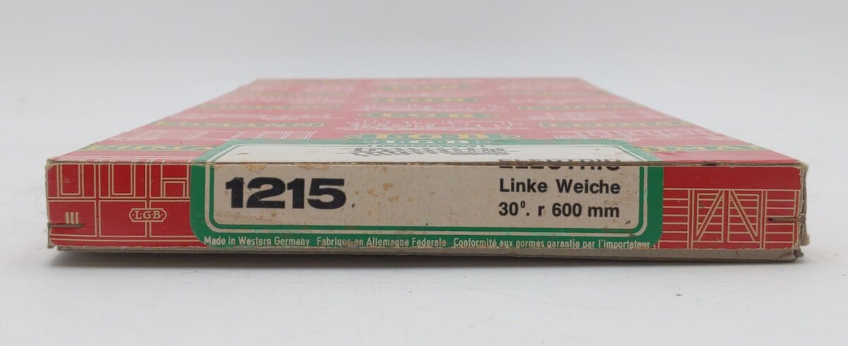 LGB 1215 G Scale Brass Left Hand Electric Switch/Turnout EX/Box