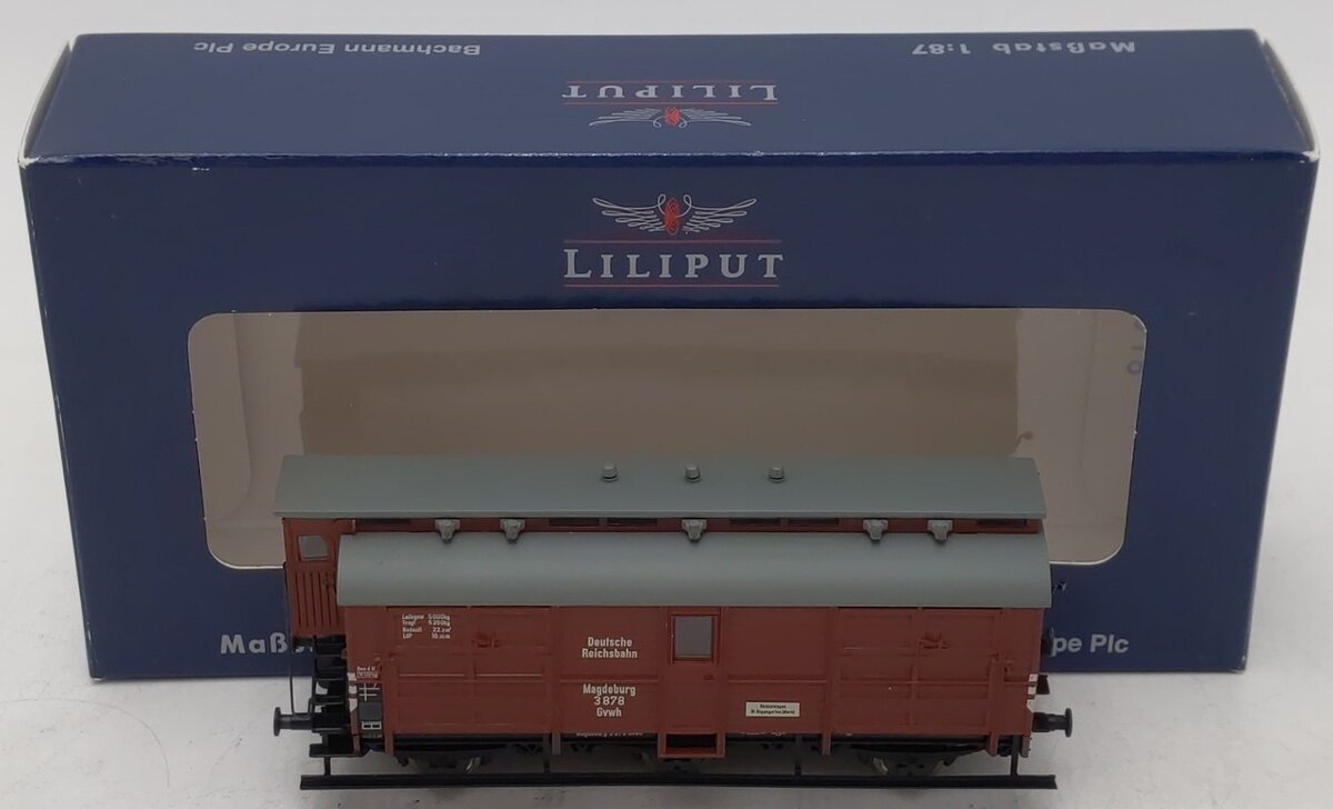 Liliput L235432 HO Scale German Imperial Railway Freight Car #3878 LN/Box
