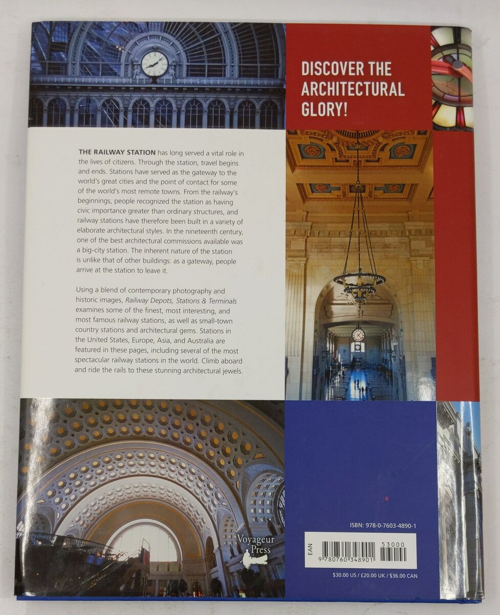 Railway Depots, Stations & Terminals Hardcover Book By Brian Solomon EX
