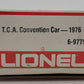 Lionel 6-9779 O Gauge 1976 Philadelphia TCA Convention Car
