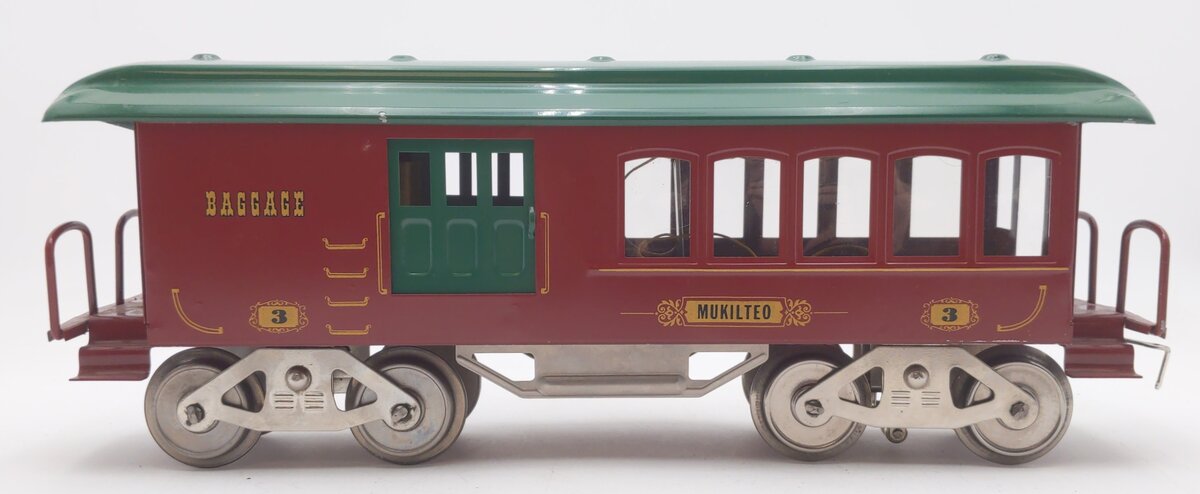 McCoy Standard Gauge  Mukilteo Baggage Passenger Car #3 VG