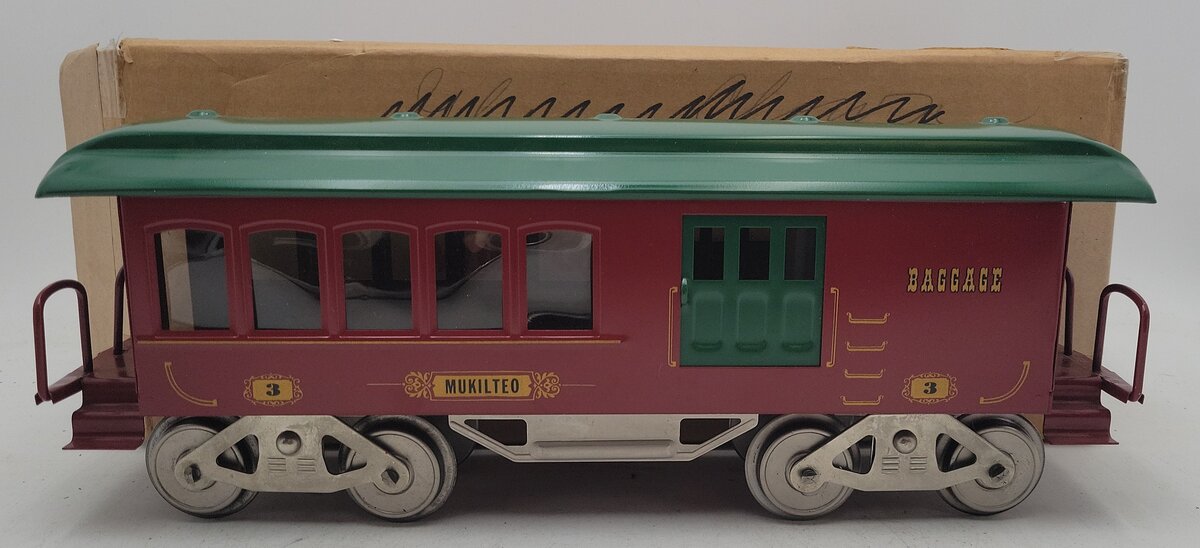 McCoy Standard Gauge  Mukilteo Baggage Passenger Car #3 LN/Box