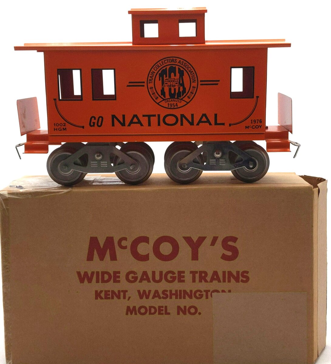 McCoy's 1002 Standard Gauge 1976 TCA National Convention Caboose EX/Box