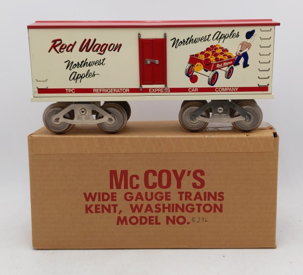 McCoy 288 Standard Gauge Red Wagon NW Apples Reefer NIB
