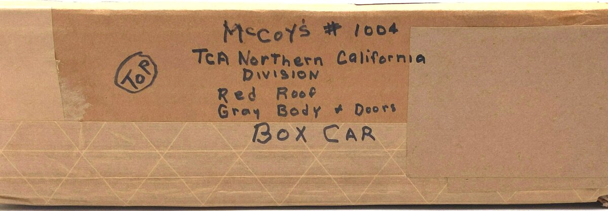 McCoy Standard Gauge TCA Northern California Division Boxcar #1004 LN/Box