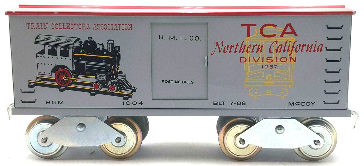 McCoy Standard Gauge TCA Northern California Division Boxcar #1004 LN/Box